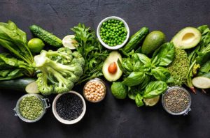 Vegetais verdes variados